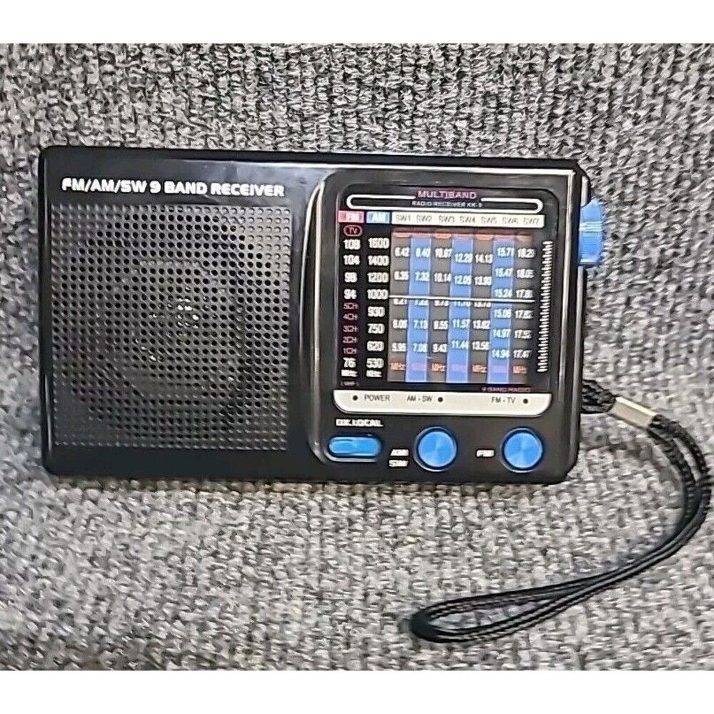 Vintage 9 Band fm/am/sw World Receiver FM(TV)/MW/SW1-7 9 Band Receiver Tested